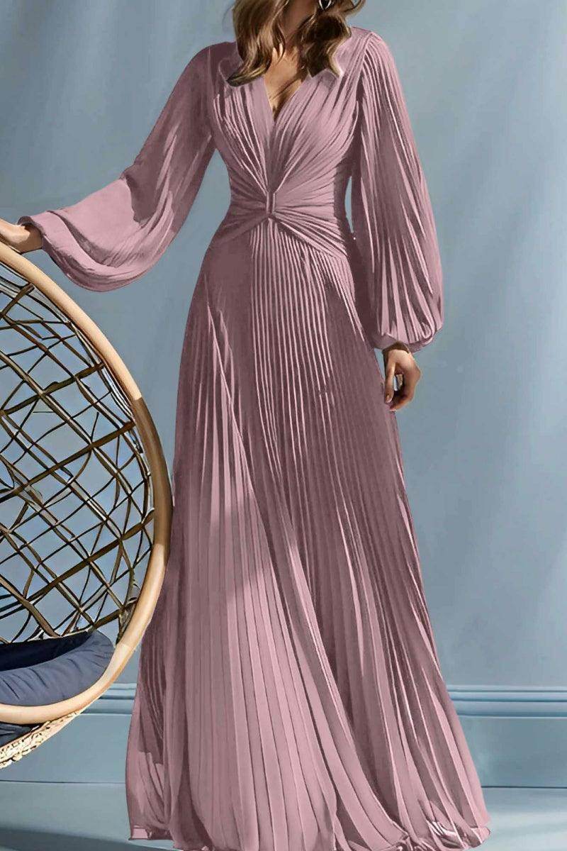 A Line V Neck Mother of the Bride Dresses with Ruched CM0367CR - COCOMELODY